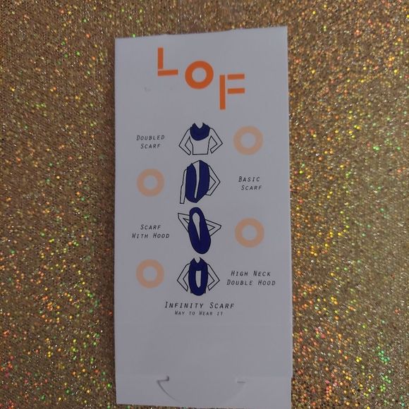 Aqua Floral Lightweight Infinity Scarf NWT - Picture 6 of 7